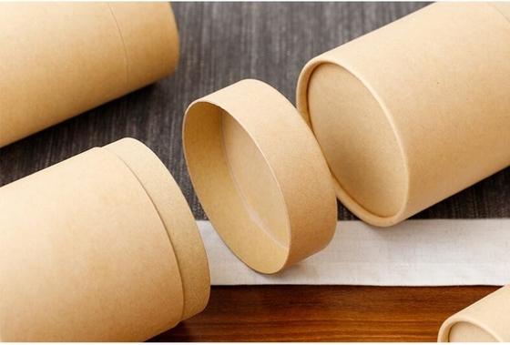 Circular Paper Tube Packaging Box , OEM CMYK / 4C Kraft Paper Tube