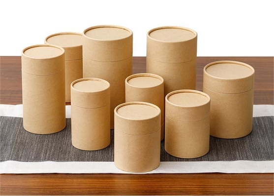 Circular Paper Tube Packaging Box , OEM CMYK / 4C Kraft Paper Tube