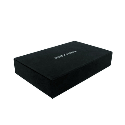 กล่องของขวัญหรูหราทำจากไม้กระดาษสีดำพิมพ์ซิลค์สกรีน 1C